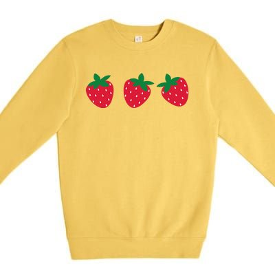 Strawberry Lover Summer Premium Crewneck Sweatshirt