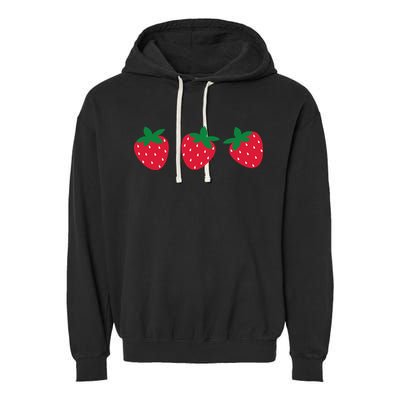 Strawberry Lover Summer Garment-Dyed Fleece Hoodie
