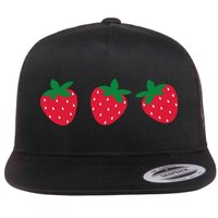 Strawberry Lover Summer Flat Bill Trucker Hat