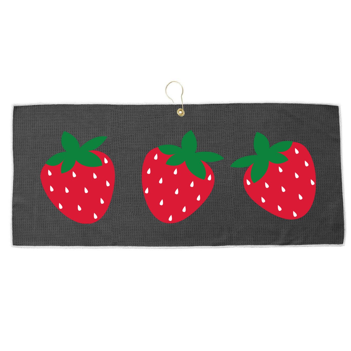 Strawberry Lover Summer Large Microfiber Waffle Golf Towel