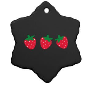 Strawberry Lover Summer Ceramic Star Ornament