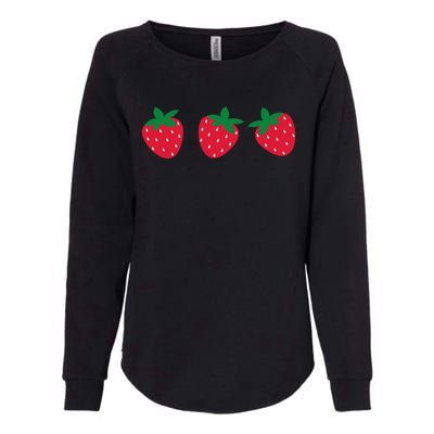 Strawberry Lover Summer Womens California Wash Sweatshirt