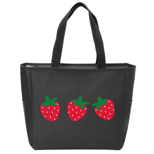 Strawberry Lover Summer Zip Tote Bag