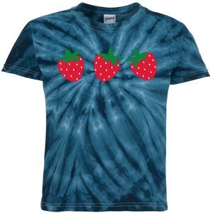 Strawberry Lover Summer Kids Tie-Dye T-Shirt