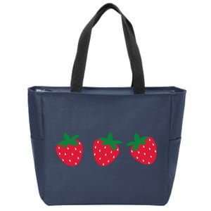 Strawberry Lover Summer Zip Tote Bag