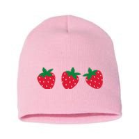 Strawberry Lover Summer Short Acrylic Beanie