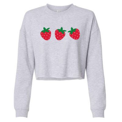 Strawberry Lover Summer Cropped Pullover Crew