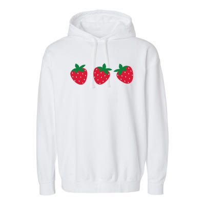 Strawberry Lover Summer Garment-Dyed Fleece Hoodie