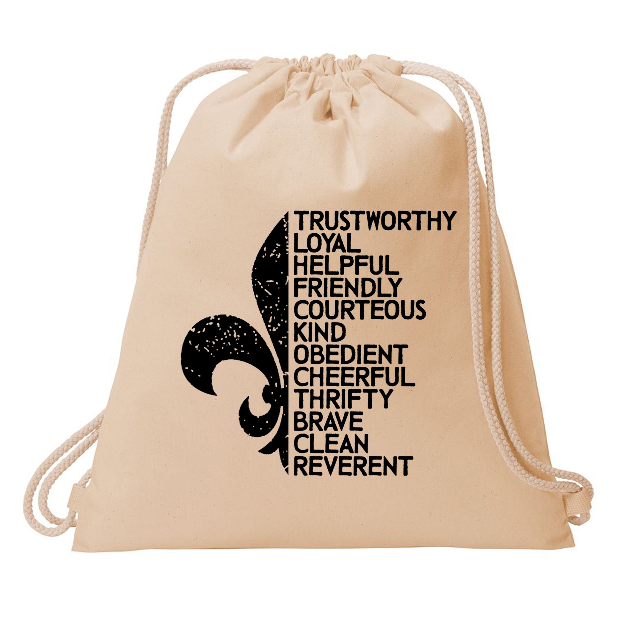 Scout Law Scouting Traits Funny  Summer Vacation Drawstring Bag