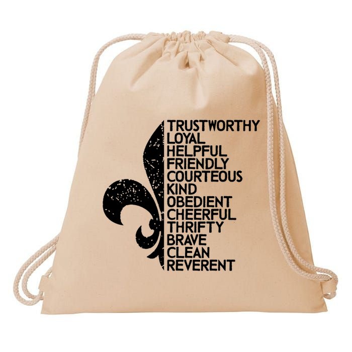Scout Law Scouting Traits Funny  Summer Vacation Drawstring Bag