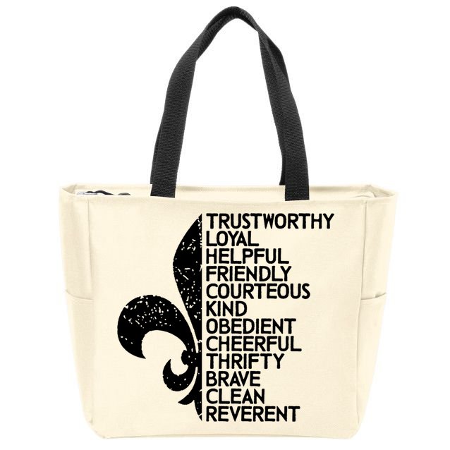 Scout Law Scouting Traits Funny  Summer Vacation Zip Tote Bag