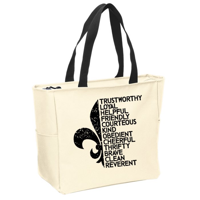 Scout Law Scouting Traits Funny  Summer Vacation Zip Tote Bag