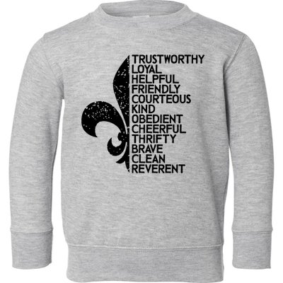 Scout Law Scouting Traits Funny  Summer Vacation Toddler Sweatshirt