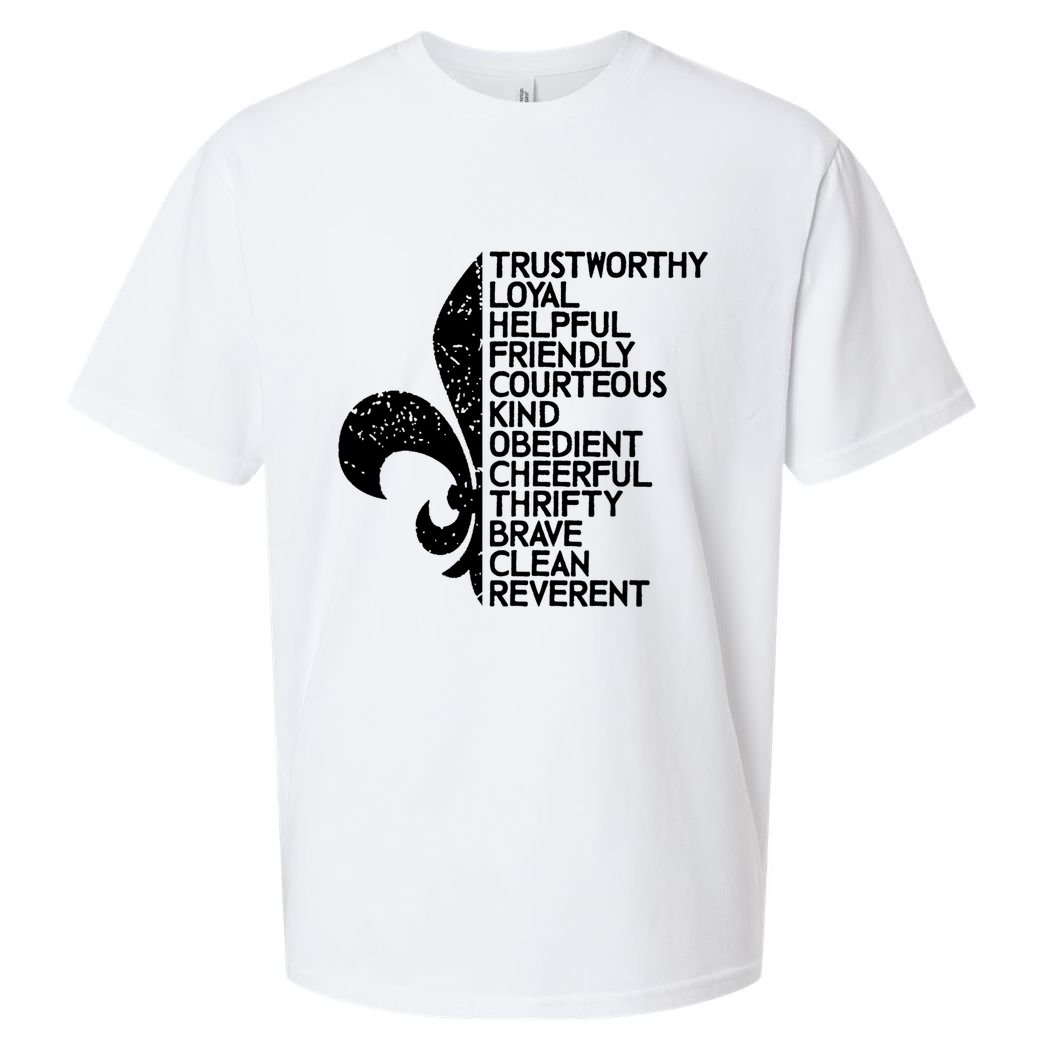 Scout Law Scouting Traits Funny  Summer Vacation Sueded Cloud Jersey T-Shirt