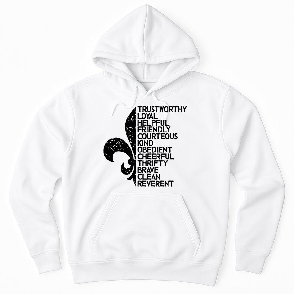 Scout Law Scouting Traits Funny  Summer Vacation Hoodie