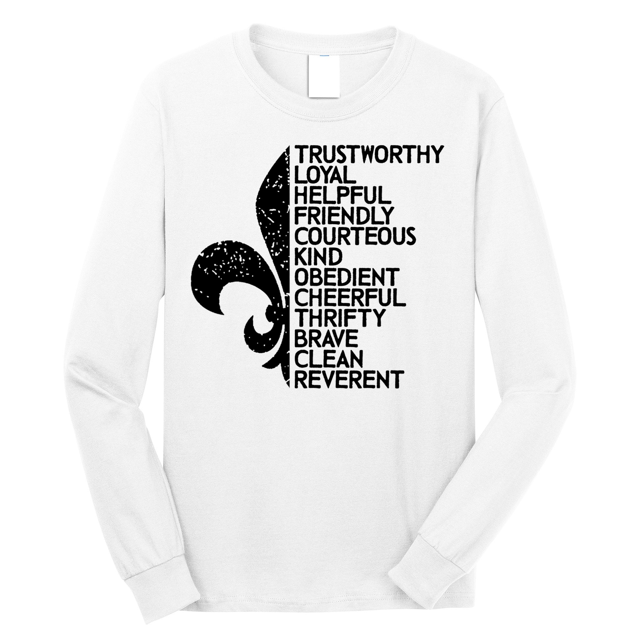 Scout Law Scouting Traits Funny  Summer Vacation Long Sleeve Shirt