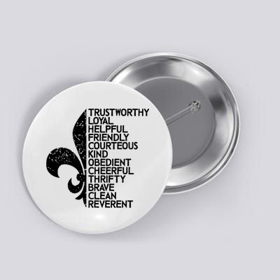 Scout Law Scouting Traits Funny  Summer Vacation Button