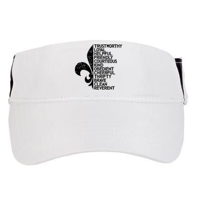 Scout Law Scouting Traits Funny  Summer Vacation Adult Drive Performance Visor