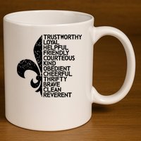 Scout Law Scouting Traits Funny  Summer Vacation 11oz C Handle Ceramic Mug