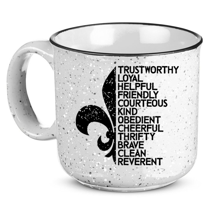 Scout Law Scouting Traits Funny  Summer Vacation 15oz Campfire Ceramic Mug