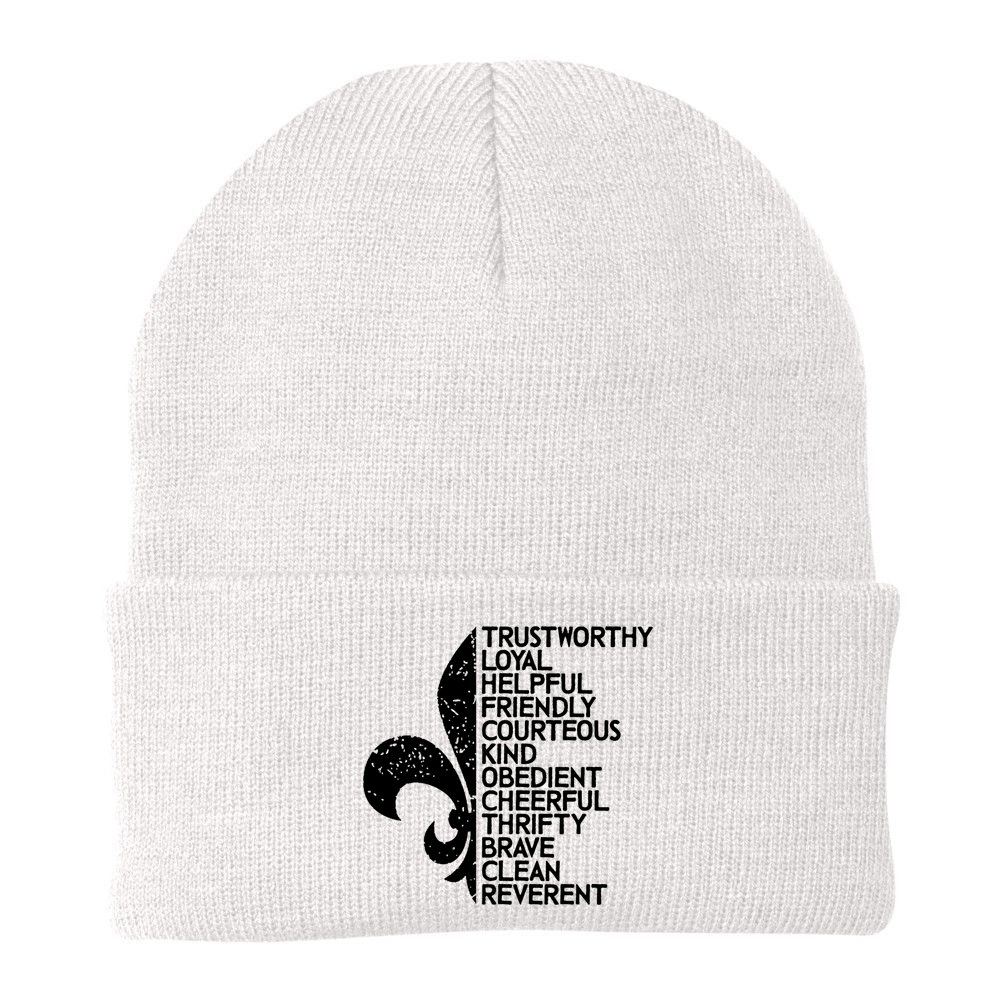Scout Law Scouting Traits Funny  Summer Vacation Beanie