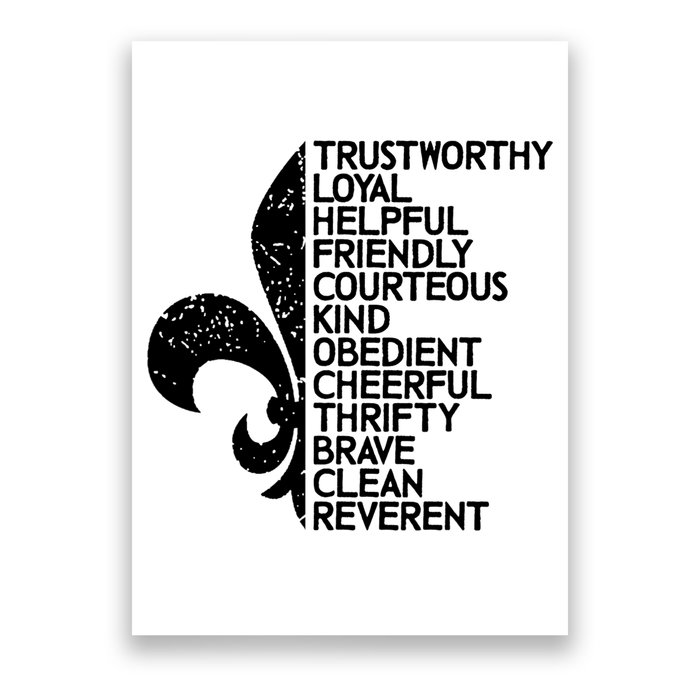 Scout Law Scouting Traits Funny  Summer Vacation Poster