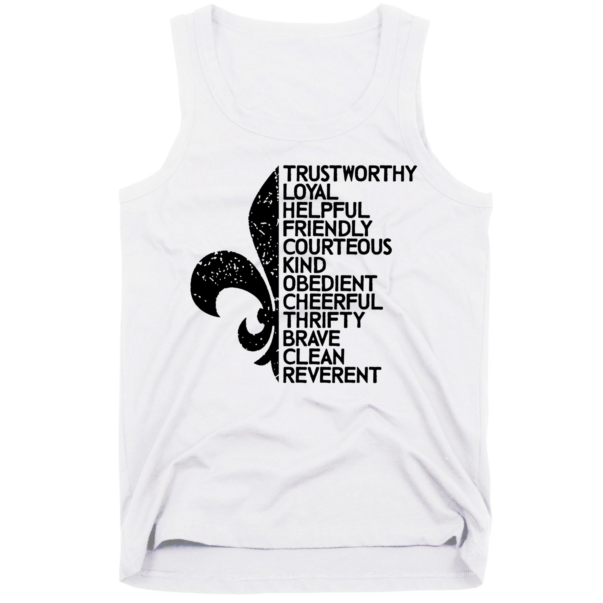 Scout Law Scouting Traits Funny  Summer Vacation Tank Top