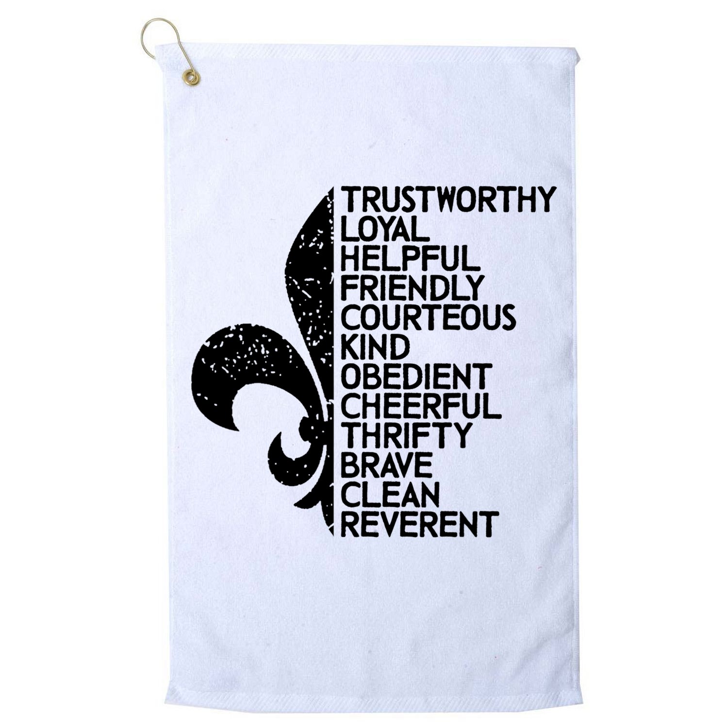 Scout Law Scouting Traits Funny  Summer Vacation Golf Towel
