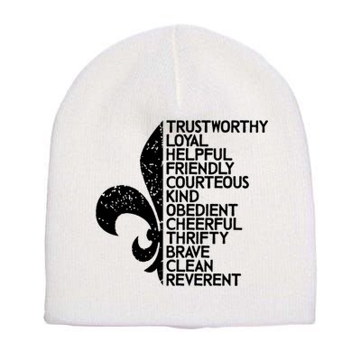 Scout Law Scouting Traits Funny  Summer Vacation Short Acrylic Beanie