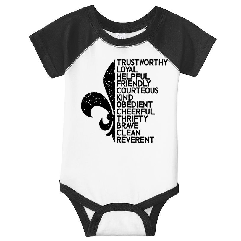 Scout Law Scouting Traits Funny  Summer Vacation Infant Baby Jersey Bodysuit