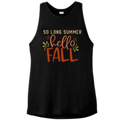 So Long Summer Hello Fall Ladies PosiCharge Tri-Blend Wicking Tank