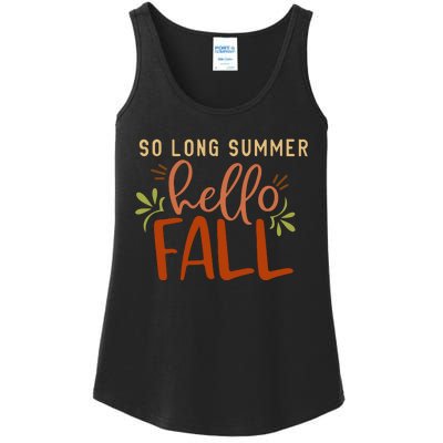 So Long Summer Hello Fall Ladies Essential Tank