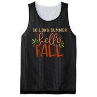 So Long Summer Hello Fall Mesh Reversible Basketball Jersey Tank