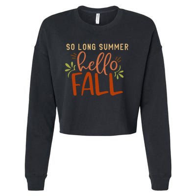 So Long Summer Hello Fall Cropped Pullover Crew