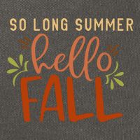 So Long Summer Hello Fall Cotton Canvas Backpack