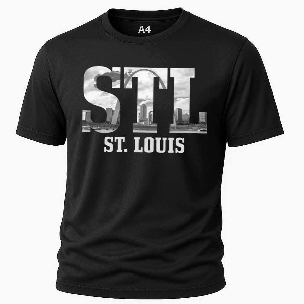 St. Louis STL Skyline Pride Missouri Vintage Cooling Performance Crew T-Shirt