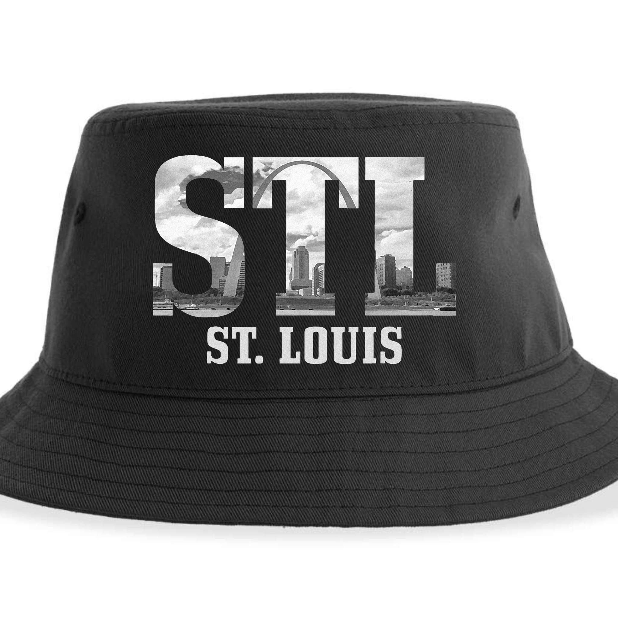 St. Louis STL Skyline Pride Missouri Vintage Sustainable Bucket Hat