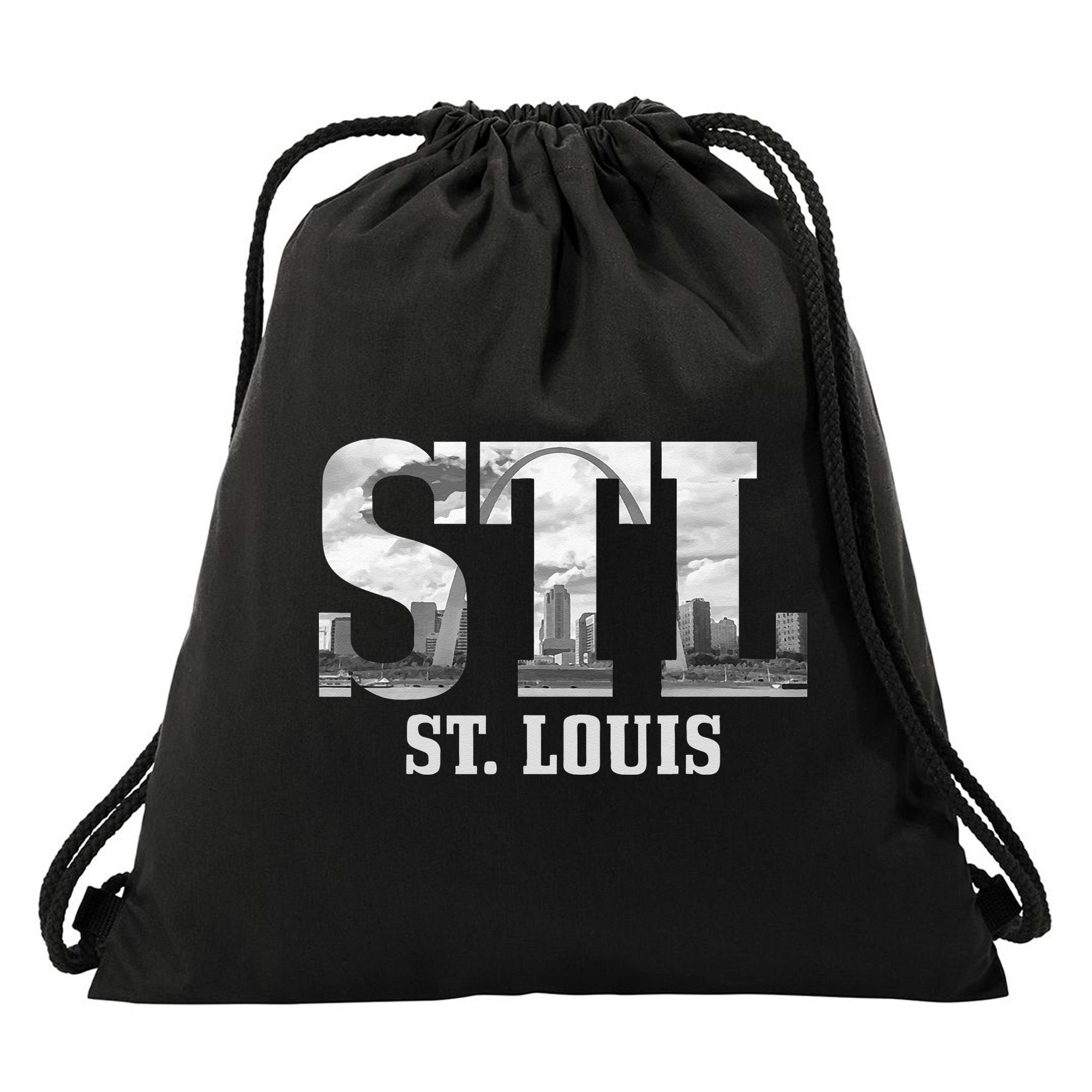 St. Louis STL Skyline Pride Missouri Vintage Drawstring Bag