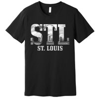 St. Louis STL Skyline Pride Missouri Vintage Premium T-Shirt