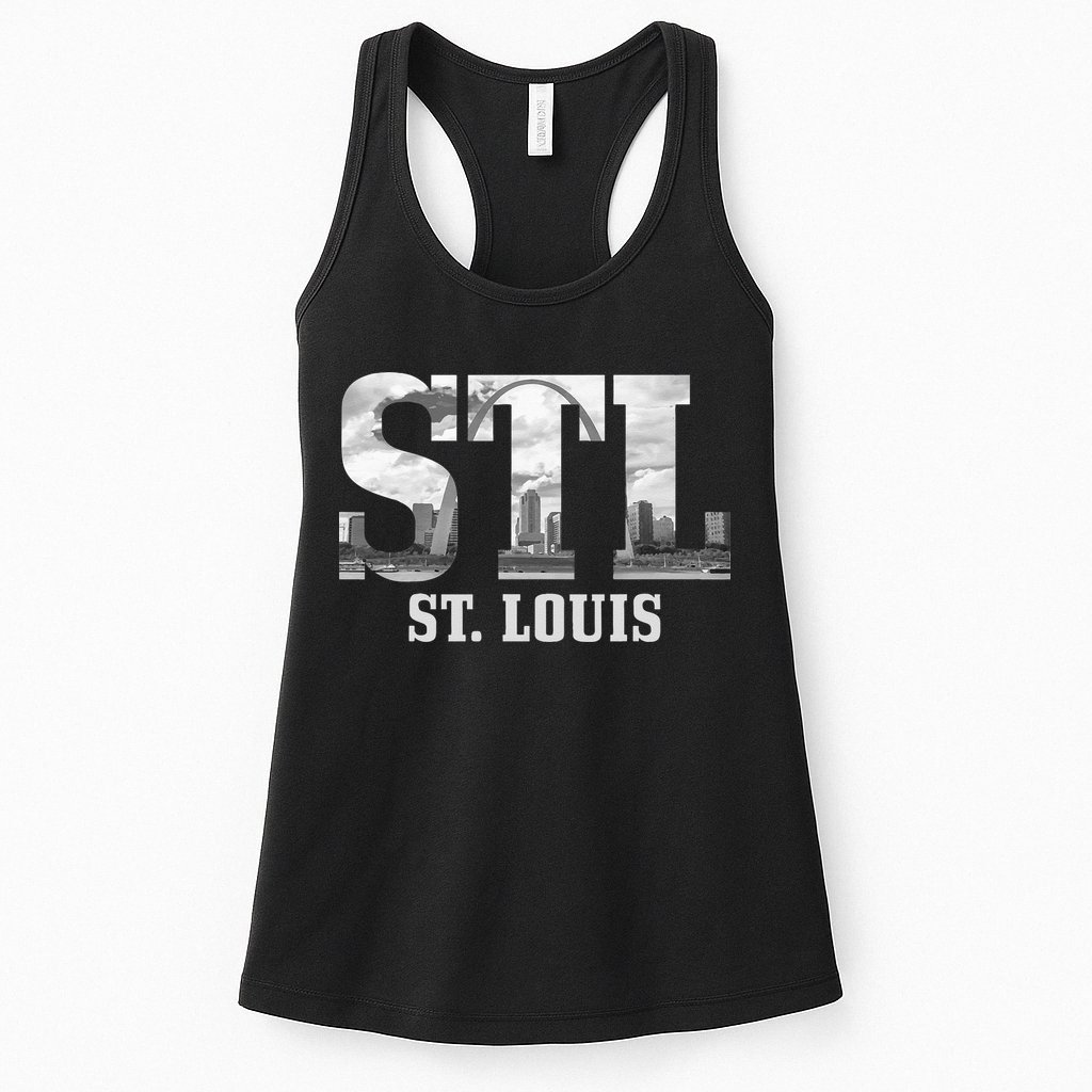 St. Louis STL Skyline Pride Missouri Vintage Womens Tank Top