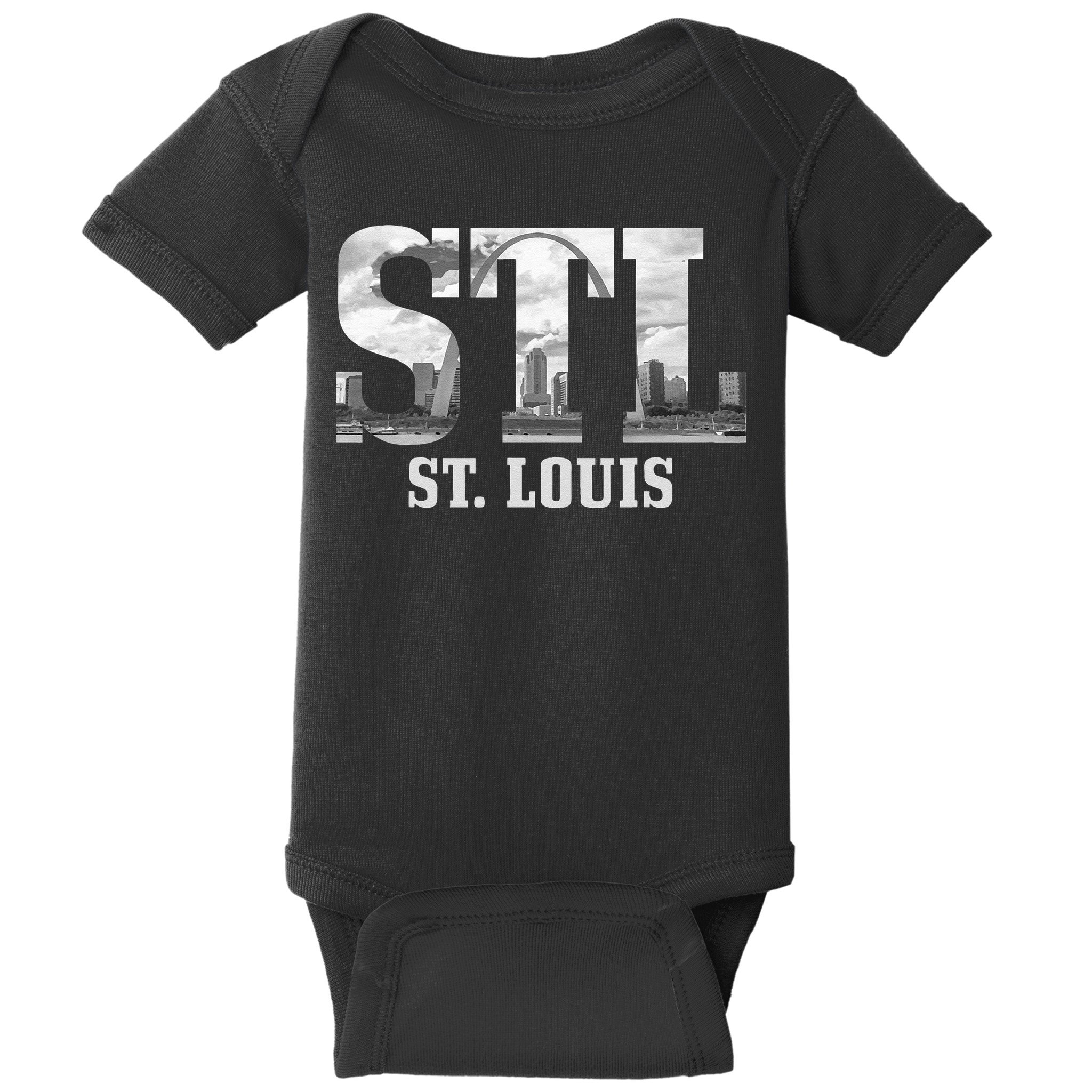 St. Louis STL Skyline Pride Missouri Vintage Baby Bodysuit