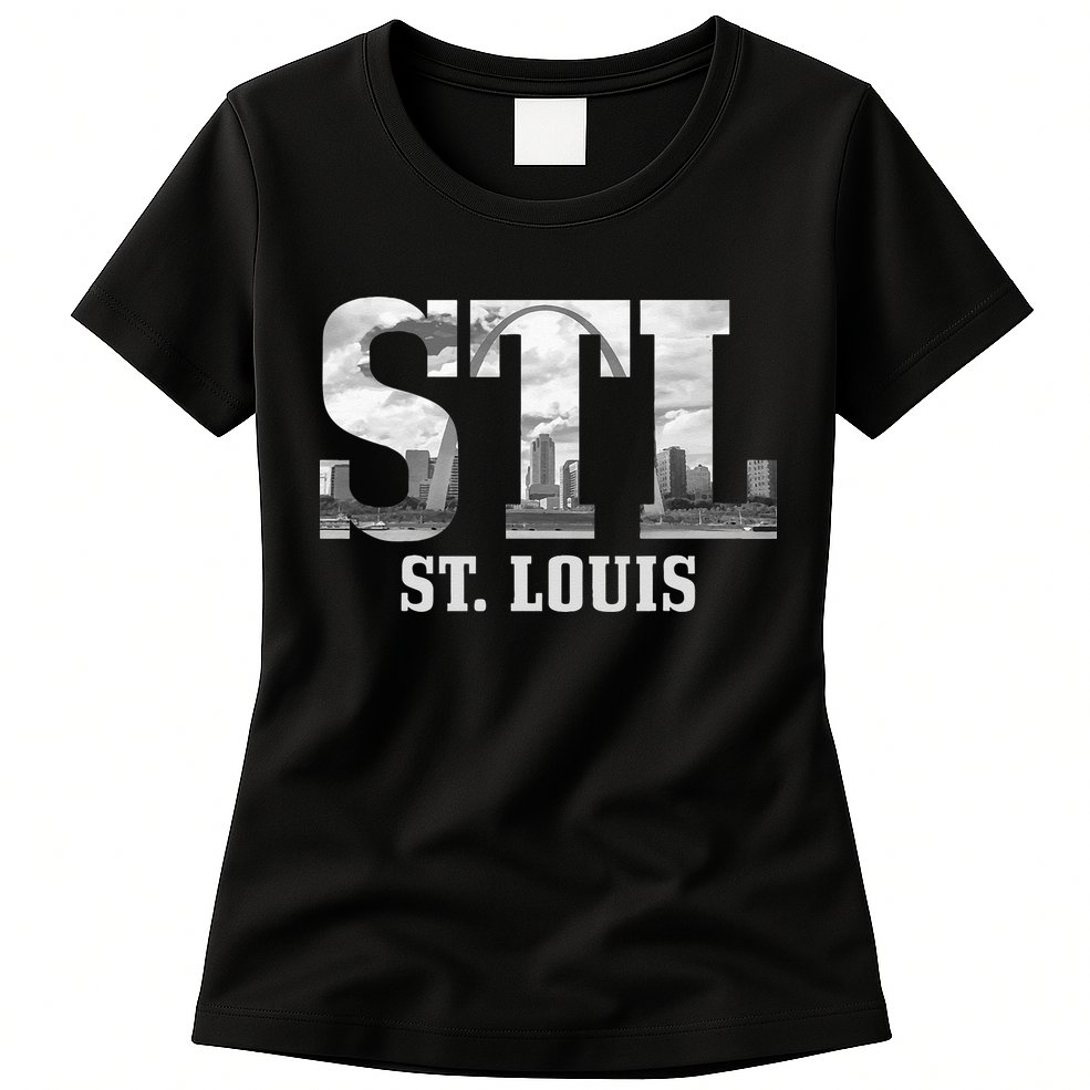 St. Louis STL Skyline Pride Missouri Vintage Womens T-Shirt