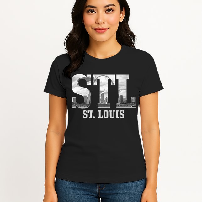 St. Louis STL Skyline Pride Missouri Vintage Womens T-Shirt