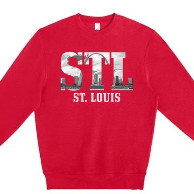 St. Louis STL Skyline Pride Missouri Vintage Premium Crewneck Sweatshirt