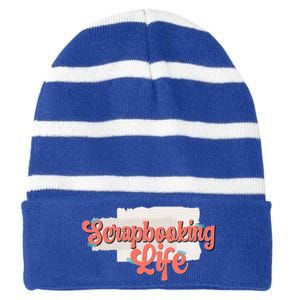 Scrapbooking Life Scrapbooker Scrapbook Gift Striped Beanie with Solid Band