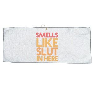 Smells Like Slut In Here Funny Humor Large Microfiber Waffle Golf Towel