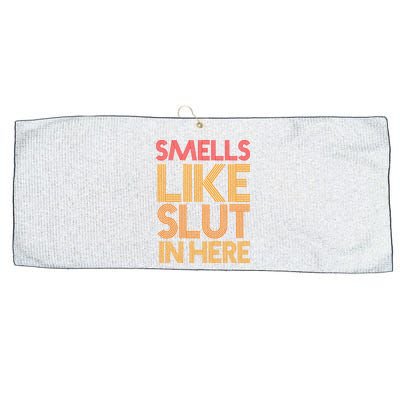 Smells Like Slut In Here Funny Humor Large Microfiber Waffle Golf Towel