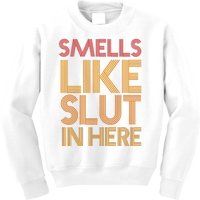 Smells Like Slut In Here Funny Humor Kids Sweatshirt