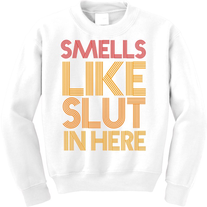 Smells Like Slut In Here Funny Humor Kids Sweatshirt