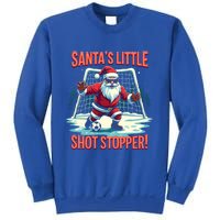 SantaS Little Shot Stopper Funny Christmas Soccer Player Gift Sweatshirt